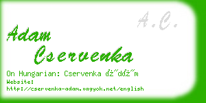 adam cservenka business card